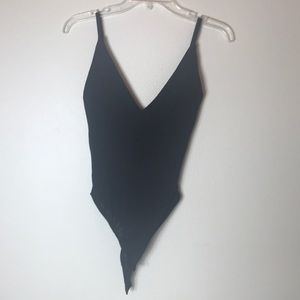 Black v-neck Cami Bodysuit